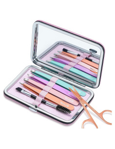 Set de Pinzas de Precisión TsMADDTs con Estuche Rosa