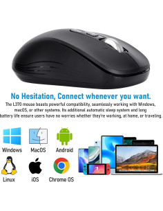 Ratón Inalámbrico CITLLA L370, 2 Bluetooth, USB, Silencioso 2