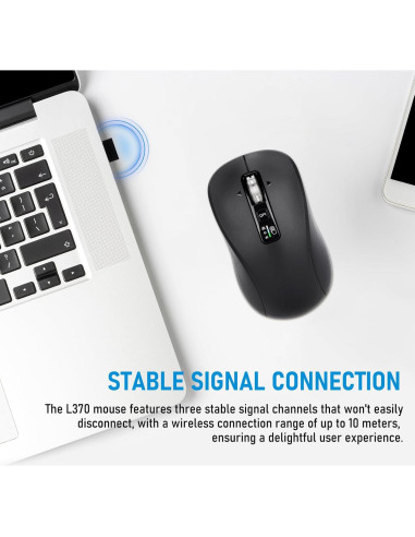 Ratón Inalámbrico CITLLA L370, 2 Bluetooth, USB, Silencioso