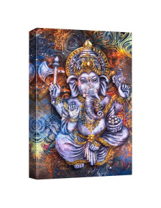 Lienzo Wall26 Ganesha Colorido 91x61 cm Arte Zen