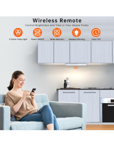 Luz LED para Armario Luzbiz M200D 6 Piezas Regulable con Control Remoto 2