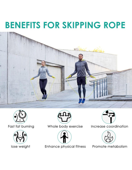 Cuerda de Salto Ajustable Kishite - Paquete de 24 PVC 279.4 cm