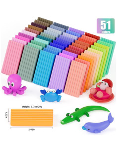 Arcilla Polimérica 51 Colores CiaraQ para Modelar 1.27 kg 2