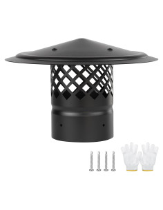 Tapa de Chimenea Redonda 4 Pulgadas Acero Galvanizado - Ventilación