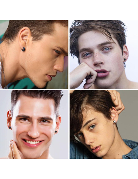 Pendientes Magnéticos Hipoalergénicos Trinckle 4 Pares Acero Inoxidable