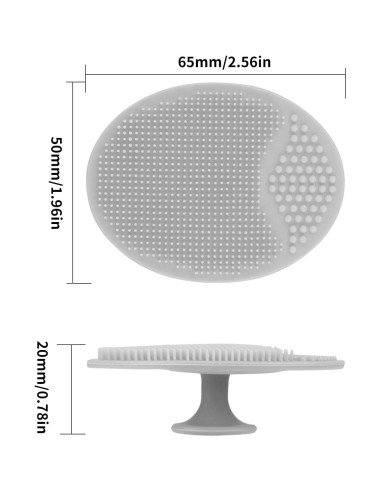 Exfoliador Facial de Silicona Luckyiren - 2 Paquetes Gris y Blanco
