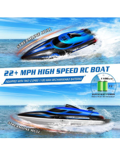 Barco RC OSWIN HJ808 22 MPH con 2 Baterías Recargables 2