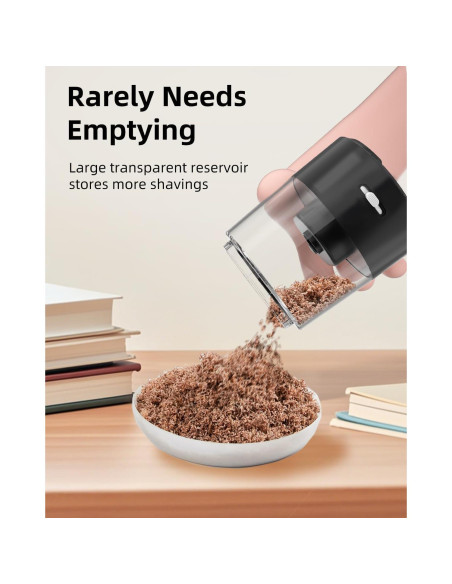 Afilador Eléctrico de Lápices ZMOL Negro 6-8mm Automático