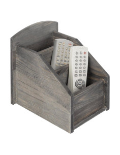 Organizador de Control Remoto MyGift de Madera Gris Oscuro