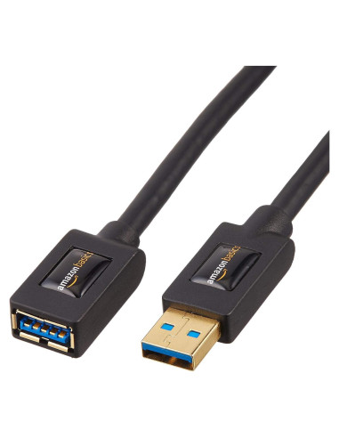 Cables de Extensión USB 3.0 Amazon Basics 0.91m Paquete de 2