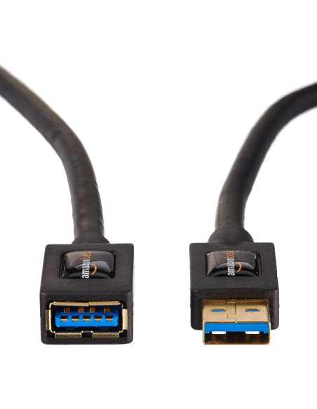 Cables de Extensión USB 3.0 Amazon Basics 0.91m Paquete de 2