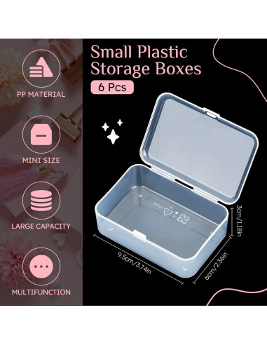 Contenedores de Almacenamiento ISKYBOB 6 Piezas 9.5x6x3cm