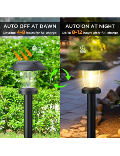 Luces de Camino Solares ALEPOD - Paquete de 8, IP65, 3 Modos 2