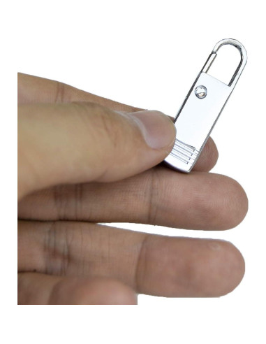 Tiradores de Cremallera de Metal Yeezo - 4 Pcs Plateado