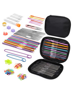 Juego de Ganchillos IMZAY 110 Pcs Ergonómico con Estuche