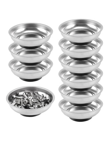 Bandeja Magnética Acero Inoxidable FUNSUEI 10 Piezas 7.62 cm