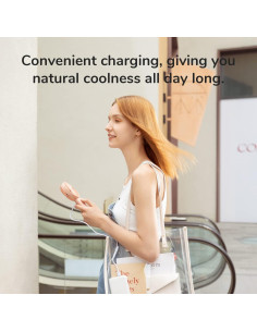 Ventilador de Mano JISULIFE FA21 Portátil 2000mAh Rosa 3 Velocidades 2