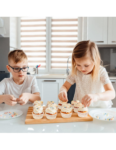 Forros para Cupcake Gifbera Blancos con Chispas - 200 Unidades