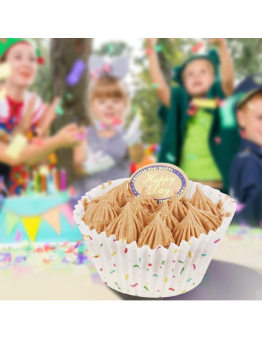 Forros para Cupcake Gifbera Blancos con Chispas - 200 Unidades