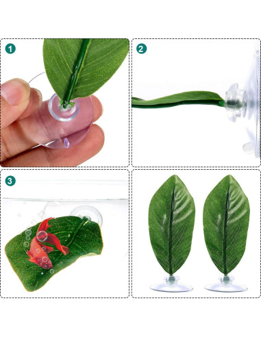 Hamaca de Hoja para Betta Boao - 4 Piezas, 4x9.5 cm