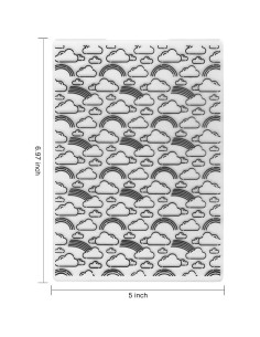 Carpetas de Embossing Plástico LANGFON Nublado 12.7x17.7 cm 2