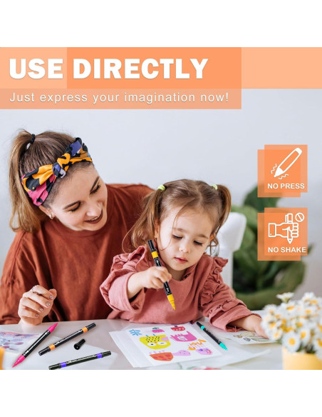 24 Marcadores Acrílicos Doble Punta TANMIT - Multicolor