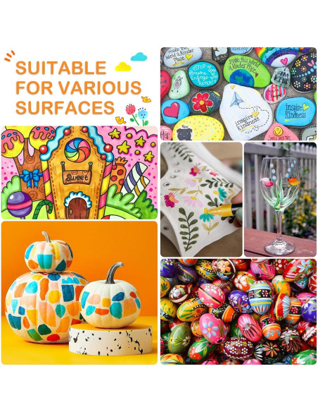 24 Marcadores Acrílicos Doble Punta TANMIT - Multicolor