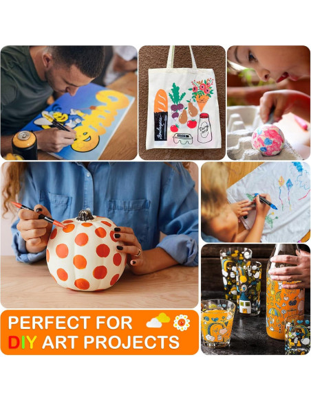 24 Marcadores Acrílicos Doble Punta TANMIT - Multicolor