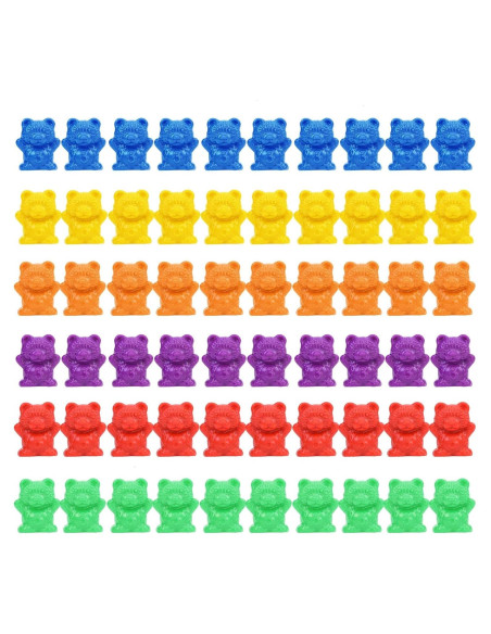 Ositos de Conteo de Colores Timoo - 60 PCS Brillantes