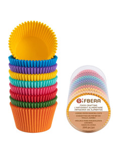 Forros para Cupcake Jumbo GiFBERA 200 Unidades Coloridos