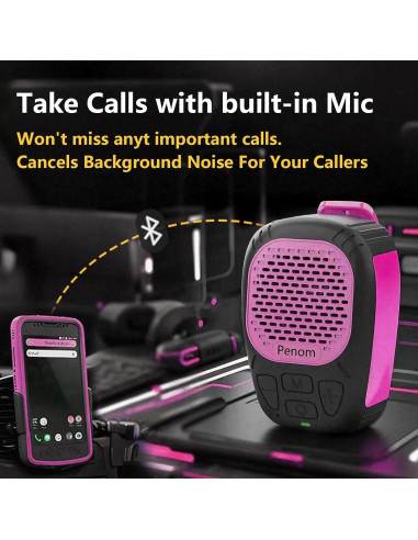 Altavoz Bluetooth portátil En vo IPX7 30h Burdeos clip