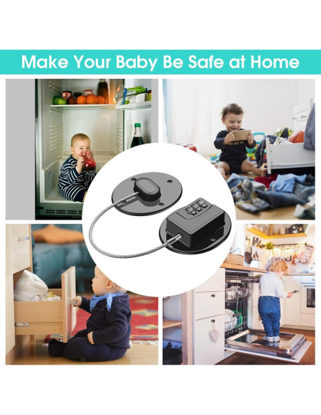 Cerraduras para Refrigerador - 2 Paquetes Alta Resistencia Negro Cerraduras para Refrigerador - 2 Paquetes Alta Resistencia Negro