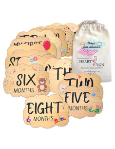 Set de Tarjetas de Hito Mensual XL Heart's Sign - 14 Diseños