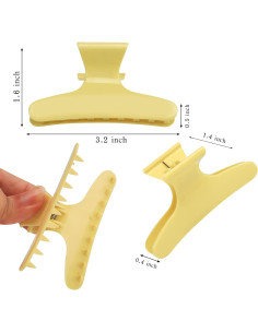 Ondder 12 Clips de Mariposa para Cabello - Antideslizantes y Duraderos 2