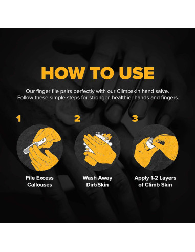 Lima de Mano Climbskin Doble Cara para Escaladores - Portátil