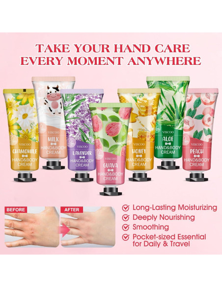 Set de 7 Cremas de Manos Hidratantes Loción Natural Set de 7 Cremas de Manos Hidratantes Loción Natural