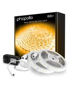 Tiras de LED Regulables PHOPOLLO 15m Blanco Cálido 3000K