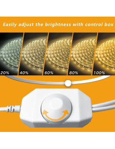 Tiras de LED Regulables PHOPOLLO 15m Blanco Cálido 3000K 2