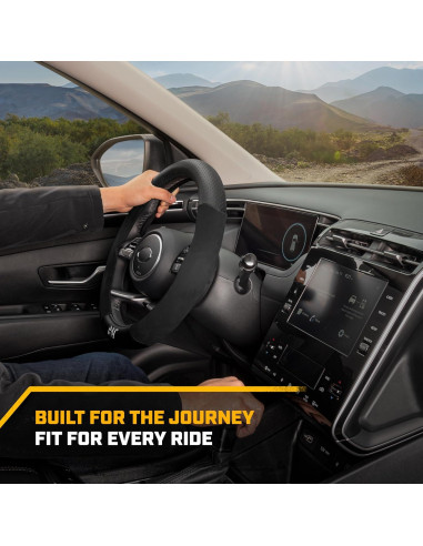 Cubierta de Volante CAT Suede Negro/Gris 36.8-38.1 cm