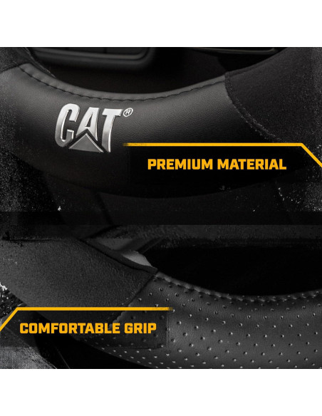 Cubierta de Volante CAT Suede Negro/Gris 36.8-38.1 cm