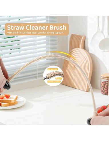 Set de 2 Cepillos Limpiadores de Pajitas Cabipeove 25cm