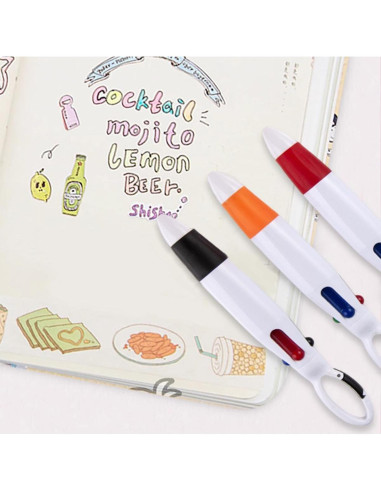 Paquete de 30 bolígrafos retráctiles Abgream 1.0mm multicolor