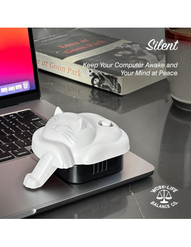 Jiggler de Touchpad Inalámbrico Work-Life Balance Gato Gris