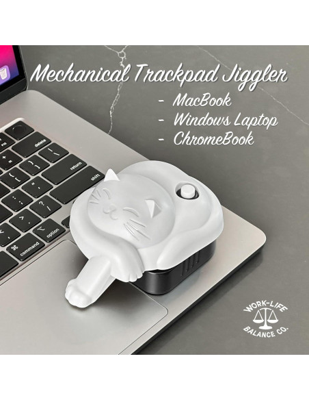 Jiggler de Touchpad Inalámbrico Work-Life Balance Gato Gris