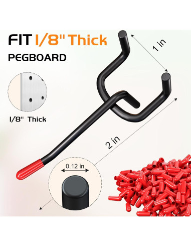 Ganchos para Tablero Perforado Onsski 5cm - 25 Pcs Metal