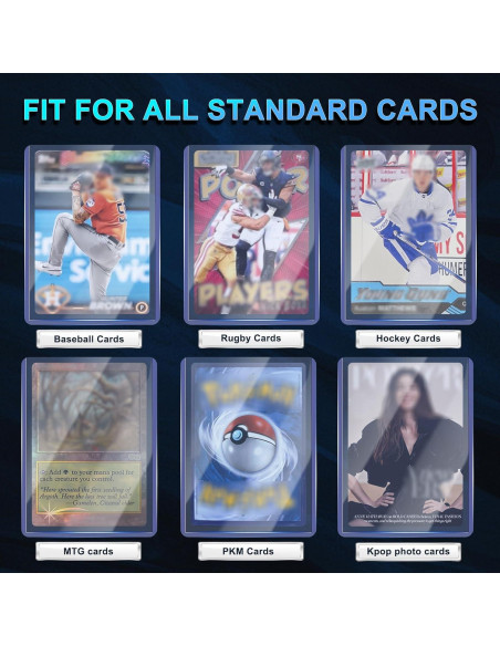 200 Fundas para Tarjetas Btlwpy, 100 Duras y 100 Suaves