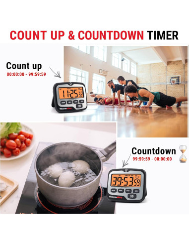 Temporizador Digital ThermoPro TM01 con Retroiluminación Táctil