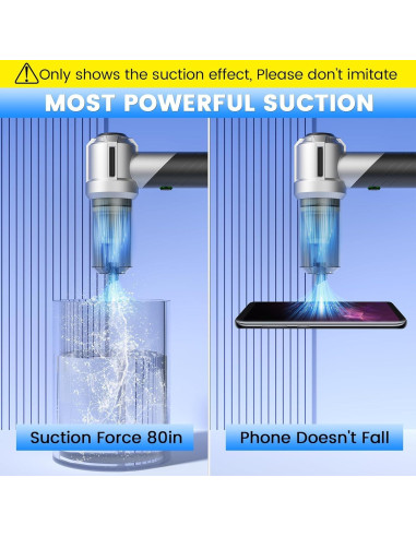 Aspiradora de Coche Portátil CHUMPOSH 18000PA Sin Cable 4 en 1