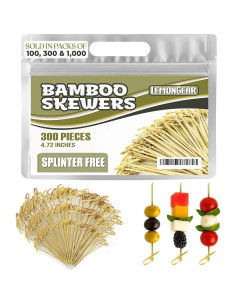 Palillos de Bambú Verde 1000 Pcs 12 cm para Cócteles y BBQ 2