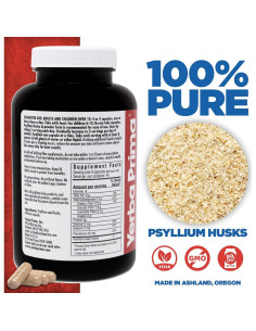Cápsulas Veganas de Psyllium Yerba Prima 180 Unidades 625mg 2